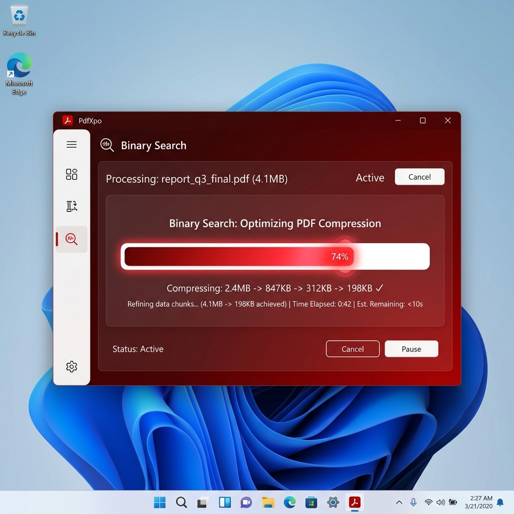 PdfXpo Compression Progress Indicator